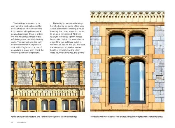 Close-up window detail on buildings in Newton Abbot