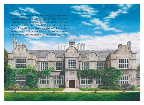 Forde House. Illustration by Ewan Walton for the book Noticing Newton Abbot