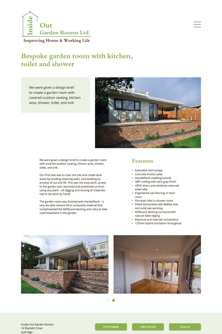 Inside Out Garden Rooms bespoke garden room case study