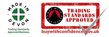 Made in Devon and Trading Standard Approved logo